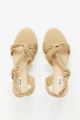 Acler, Iverly Knot Wedge, Biscuit