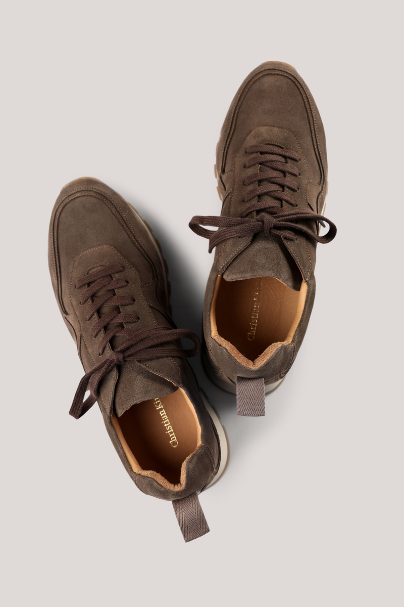 Christian Kimber, Byron Sneaker, Taupe Suede