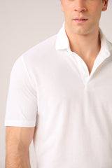 Christian Kimber Ice Cotton Short Sleeve Polo, Optic White