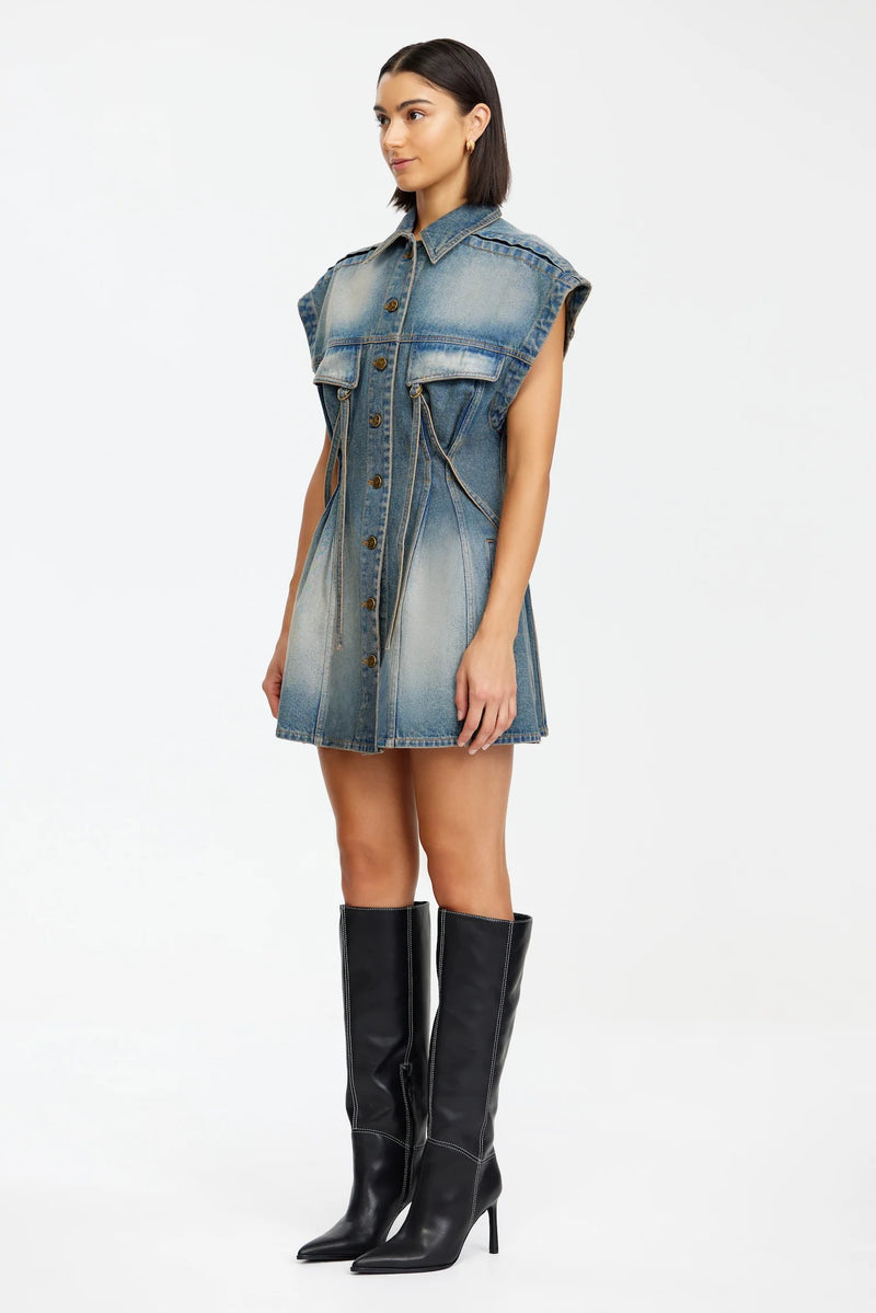 Acler Newlane mini Dress,Vintage Wash