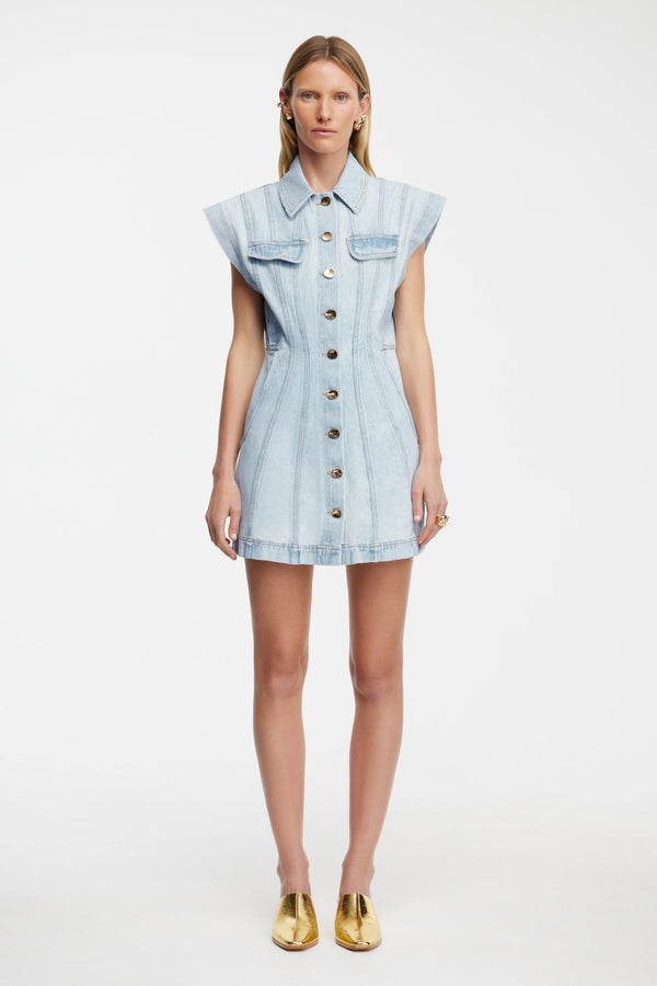 ACLER, Eagleton Mini Dress, Ice Blue
