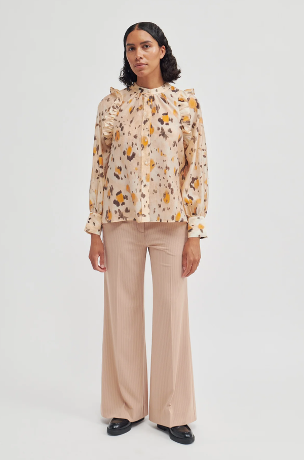 SECOND FEMALE Sonar Spotted Shirt - Bleached Apricot