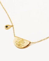 By Charlotte, Lotus Birthstone Necklace Collection, Gold Vermeil
