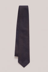 Christian Kimber Tie Silk Grenadine,Navy & Brown Two Tone Cloth
