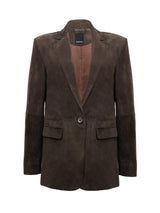 2nd Skin KINGSTON SUEDE BLAZER - ESPRESSO
