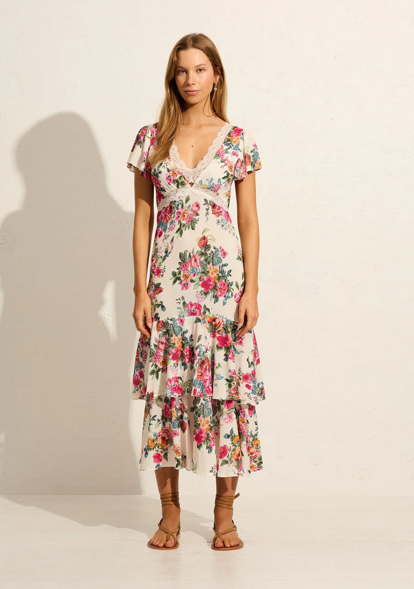 Auguste, Allison Midi Dress, Iris Floral