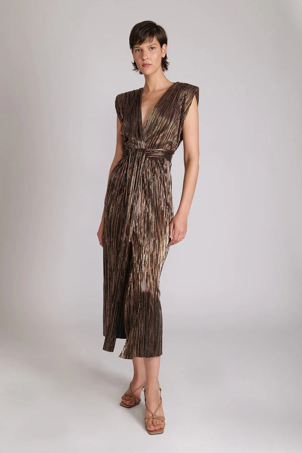 SABINA MUSAYEV Margot Dress - Bronze/Black