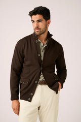 Christian Kimber Woodend Cardigan Wool,Chocolate Brown