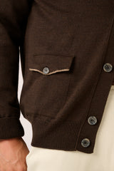 Christian Kimber Woodend Cardigan Wool,Chocolate Brown