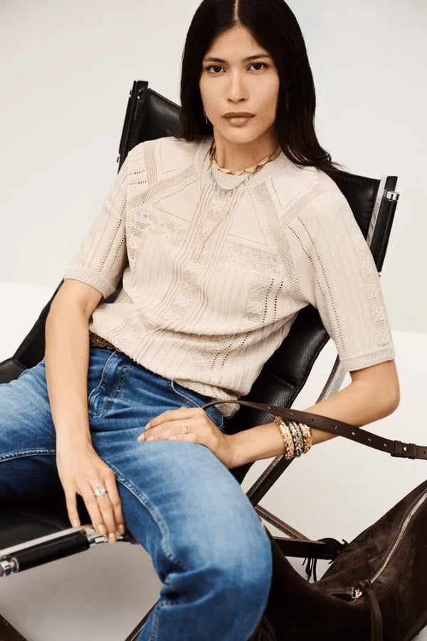 BA&SH Philo Short sleeve knit