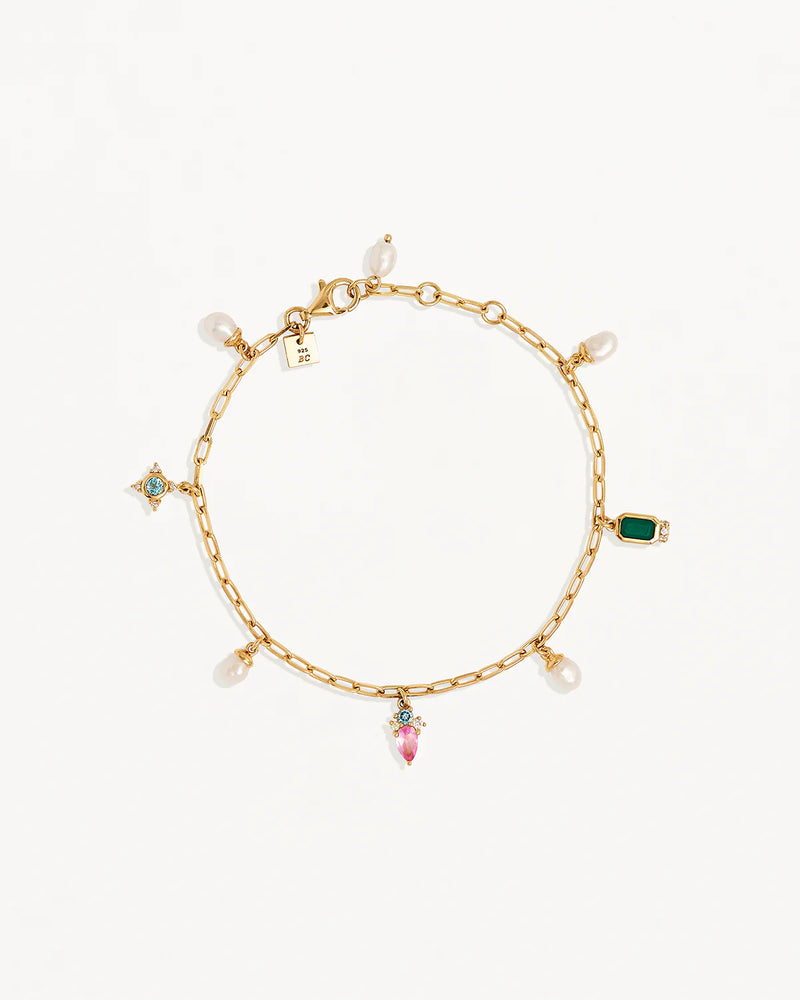 By Charlotte Connect To The Universe Bracelet,18k Gold Vermeil