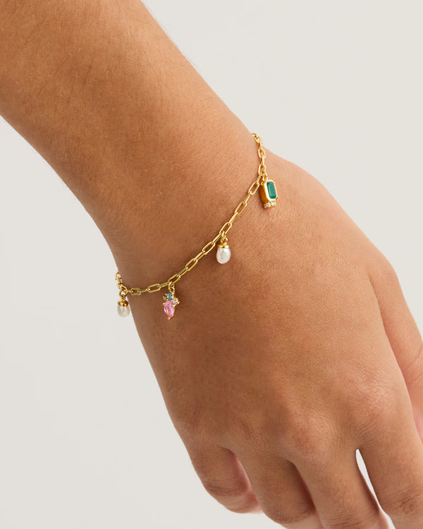 By Charlotte Connect To The Universe Bracelet,18k Gold Vermeil