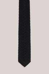 Christian Kimber Knitted Silk tie,Black