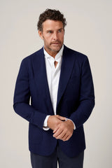 Christian Kimber Apollo Deconstructed Hopsack Blazer - Wool - Melange Blue