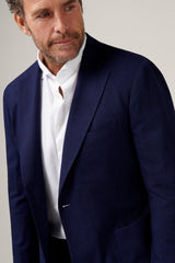 Christian Kimber Apollo Deconstructed Hopsack Blazer - Wool - Melange Blue