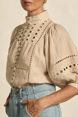 Zoe Kratzmann Cabaret Top,cashew