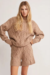 MOS Inflorescence Knit Sweater - Mocha