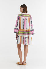 Devotion Twins Ella short dress,pink/green