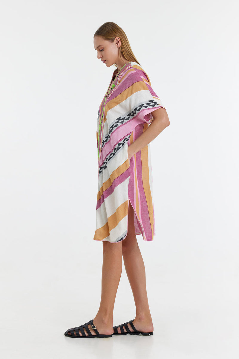 New Collection: Devotion Twins Pink & Green Midi Dress | Bohemian Chic New Collection: Devotion Twins Pink & Green Midi Dress | Bohemian Chic