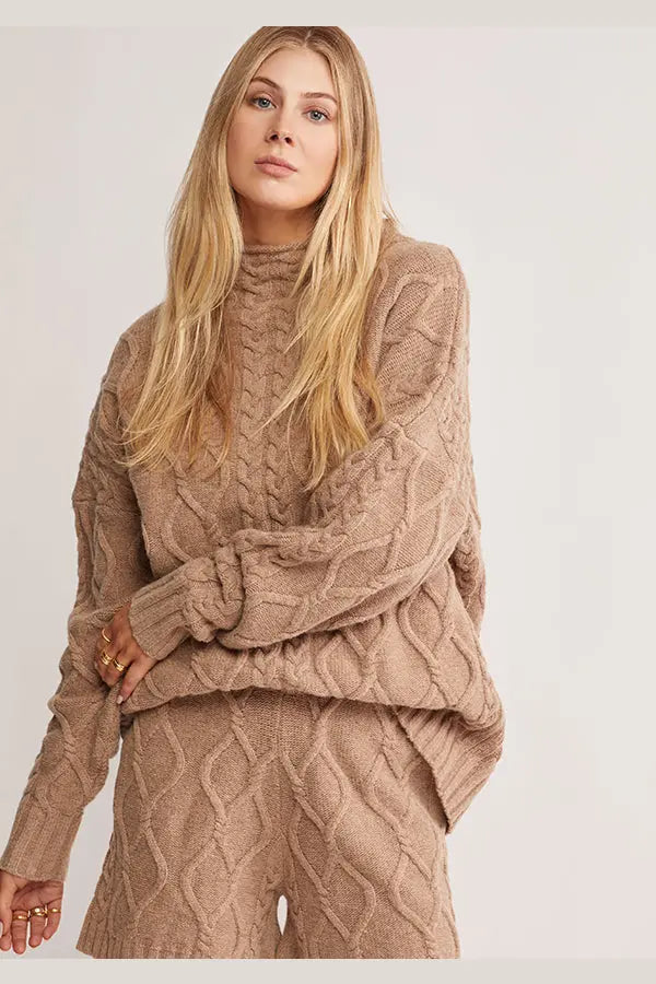 MOS Inflorescence Knit Sweater - Mocha