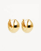 By Charlotte Sunkissed Large Hoops,18k gold vermeil