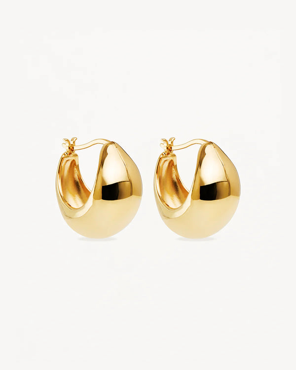 By Charlotte Sunkissed Large Hoops,18k gold vermeil