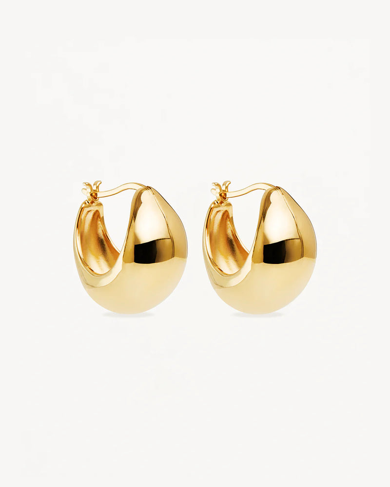 By Charlotte Sunkissed Large Hoops,18k gold vermeil
