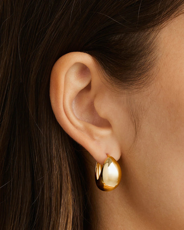 By Charlotte Sunkissed Large Hoops,18k gold vermeil