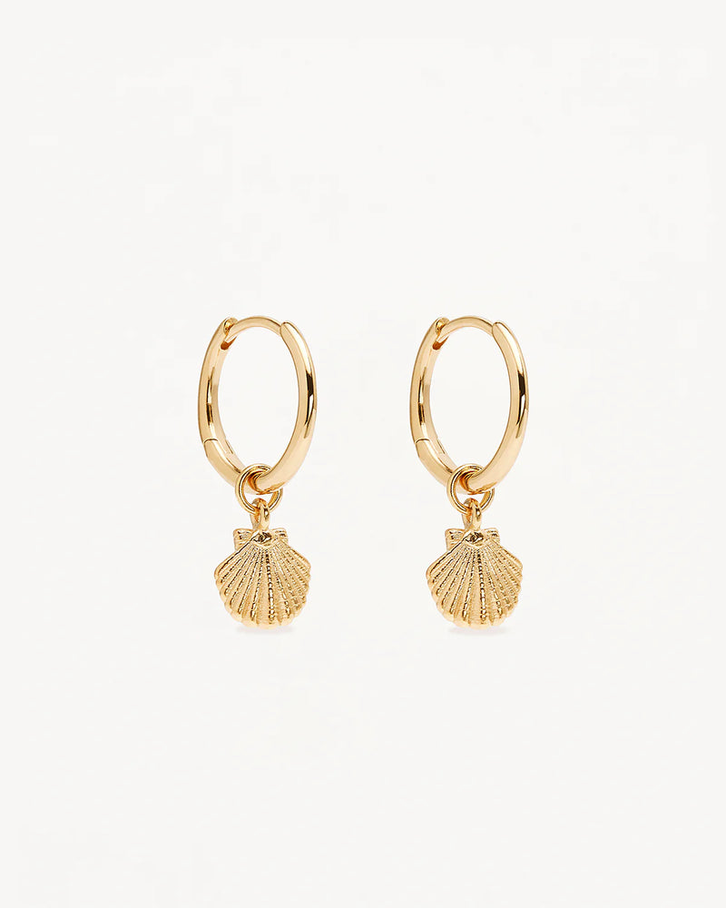 By Charlotte, Gold By The Shore Shell Hoops