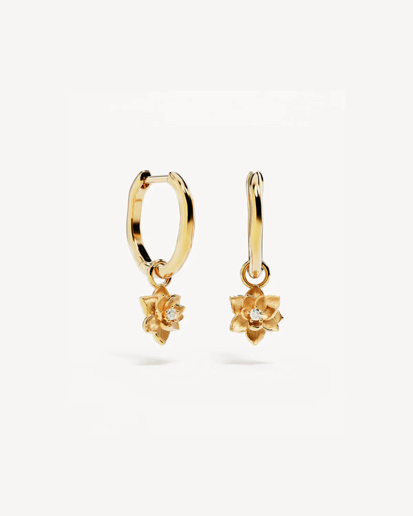 by charlotte Bloom Within Lotus Hoops,Gold Vermeil