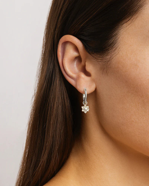by charlotte Bloom Within Lotus Hoops,Sterling Silver