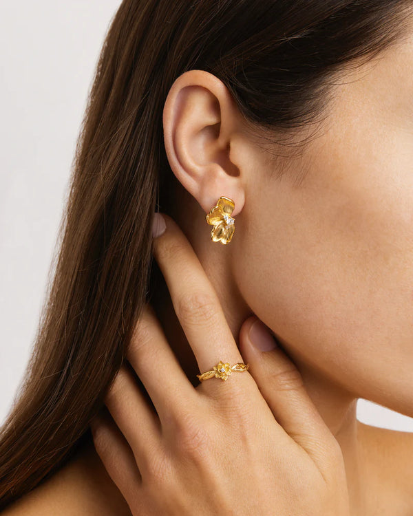 by charlotte Serene Lotus Statement Earrings