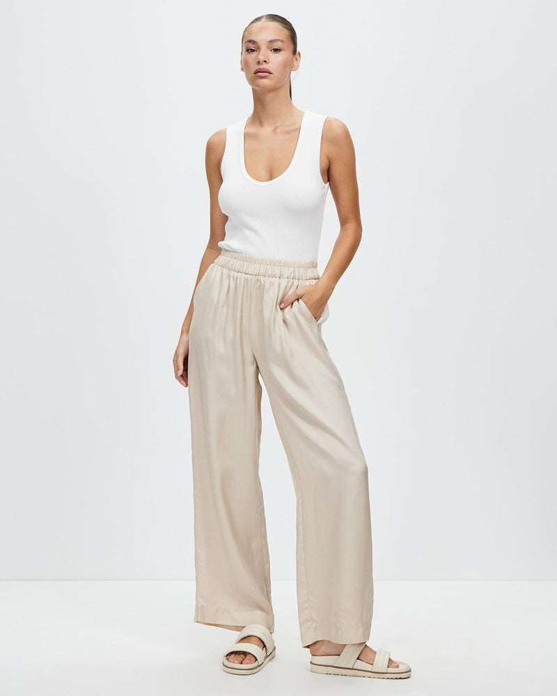 White by FTL Ivy Pants,Beige