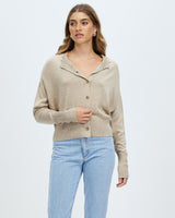 White by FTL Dacey Cardigan,Oatmeal