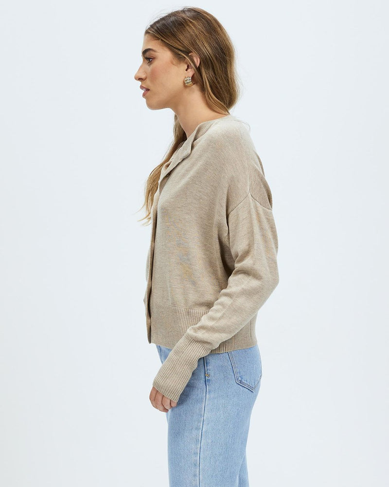 White by FTL Dacey Cardigan,Oatmeal