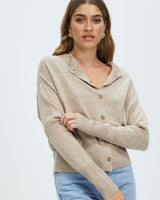 White by FTL Dacey Cardigan,Oatmeal