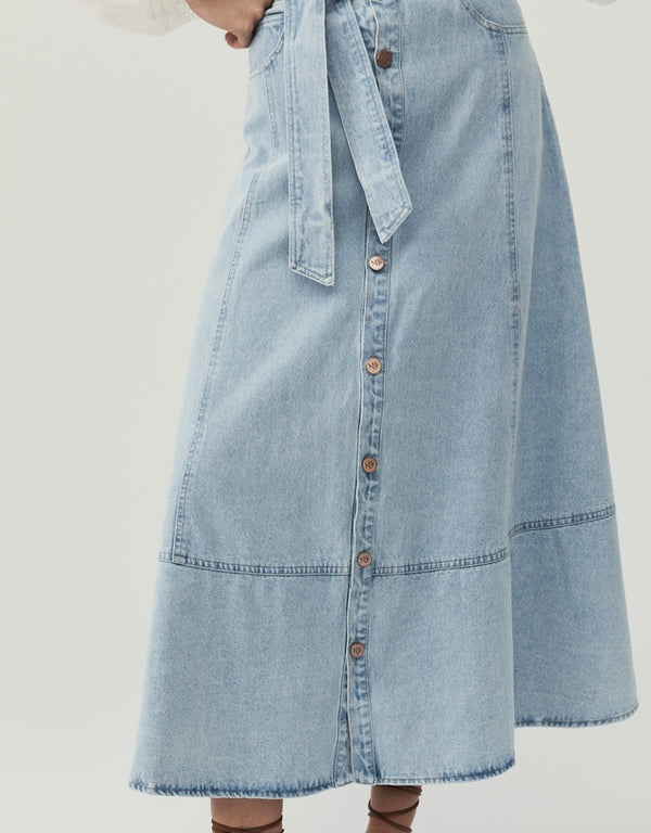 MOS Lucia Denim Skirt - Blue Wash