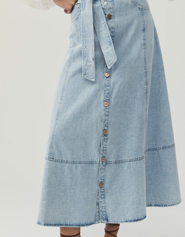 MOS Lucia Denim Skirt - Blue Wash