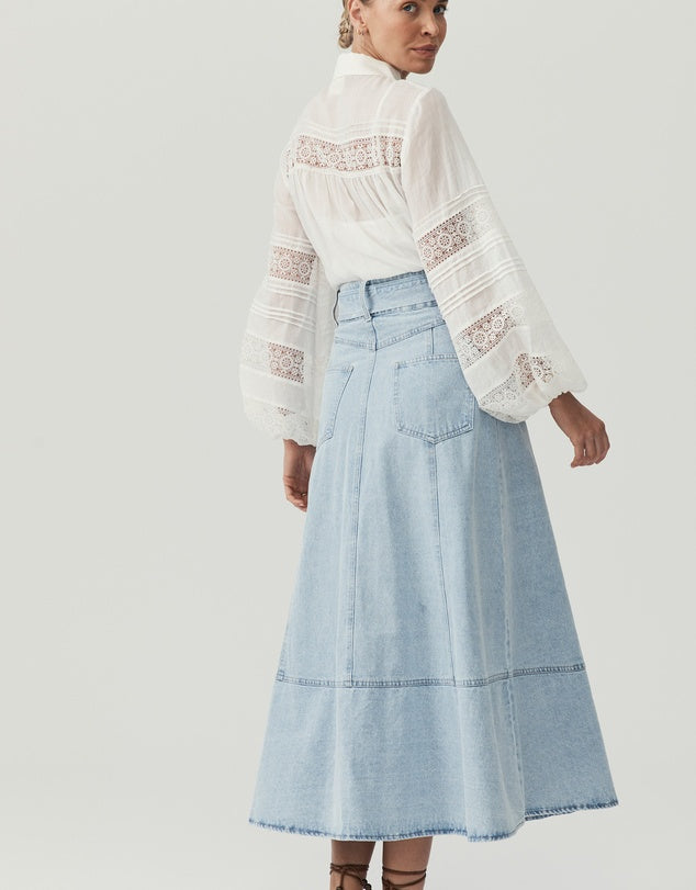 MOS Lucia Denim Skirt - Blue Wash