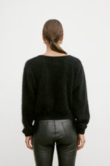 WORLD OF NOMADS Stella Cashmere Boat Neck knit , Black
