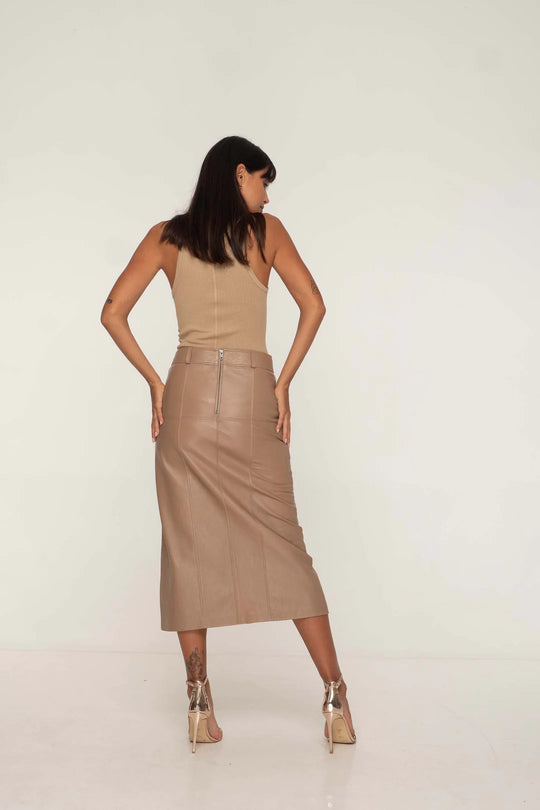 2ND SKIN Bronte Maxi Skirt - Sesame