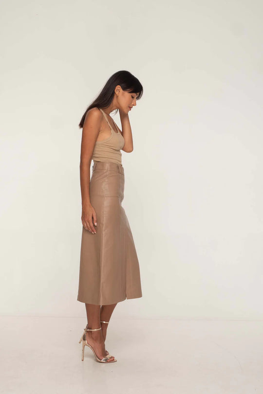 2ND SKIN Bronte Maxi Skirt - Sesame