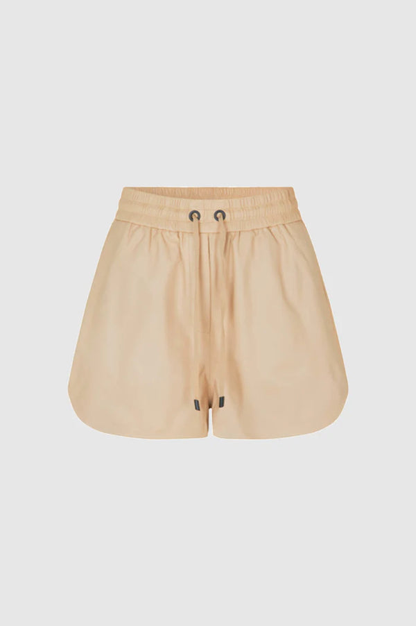 SECOND FEMALE Marsala Leather Short - Ivory Cream