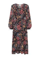 AUGUSTE Megan Khloe Maxi Dress - Black/Floral