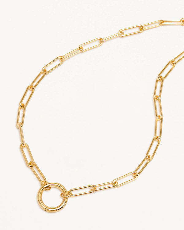 By Charlotte, 18" With Love Annex Link Necklace, 18k Gold Vermeil