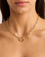 By Charlotte, 18" With Love Annex Link Necklace, 18k Gold Vermeil