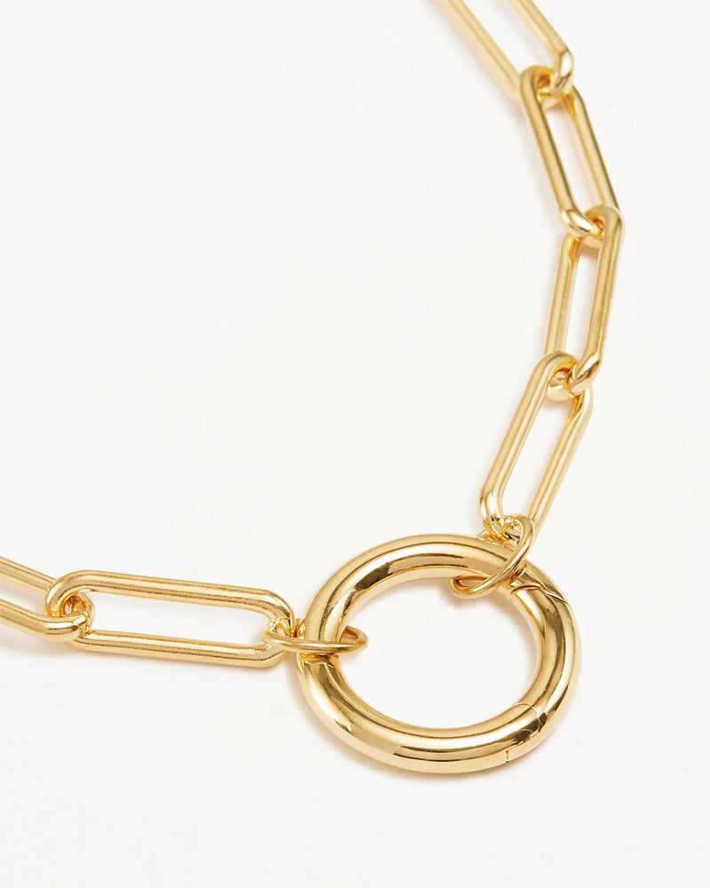 By Charlotte, 18" With Love Annex Link Necklace, 18k Gold Vermeil