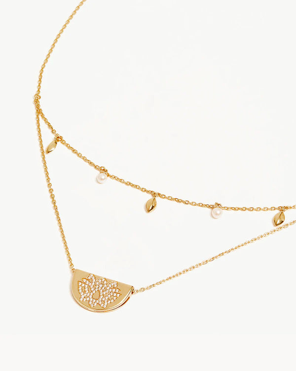by charlotte Live in Peace Lotus Necklace,18k Gold Vermeil