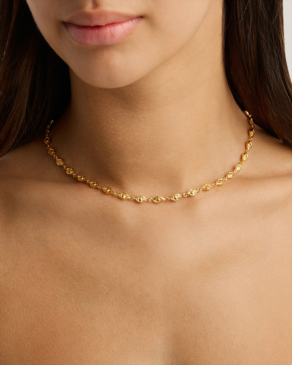 By Charlotte, 18k Gold Vermeil Lucky Eyes Choker
