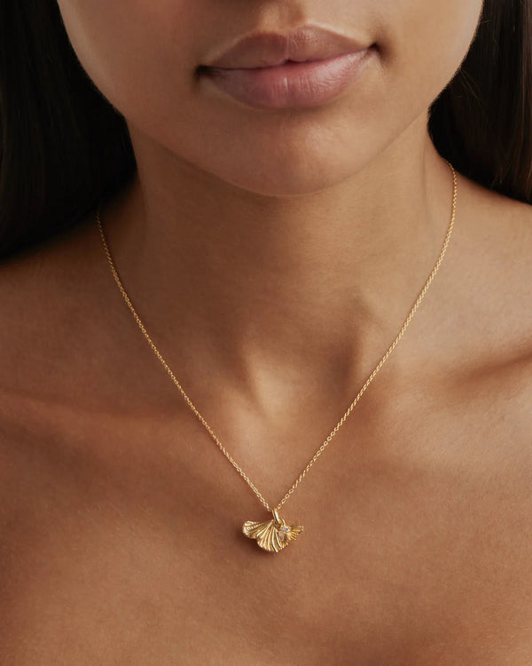 By Charlotte, Gold Ocean Whisper Necklace